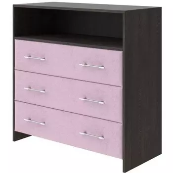 PROxSON Комод Varna (ЛДСП Кантербери+ткань Дуб Кантербери/Teddy Розовый фламинго) 90x40