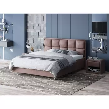 PROxSON Кровать Chessy без основания (Ткань: Велюр Ultra Горячий шоколад) 200x200