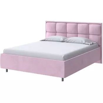 PROxSON Кровать Chessy без основания (Ткань: Велюр Teddy Розовый фламинго) 200x200