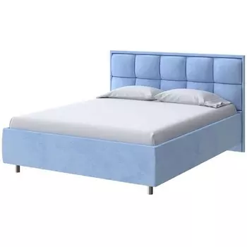 PROxSON Кровать Chessy без основания (Ткань: Велюр Teddy Небесно-голубой) 200x200