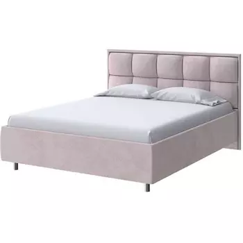 PROxSON Кровать Chessy без основания (Ткань: Велюр Teddy Лунный) 200x200