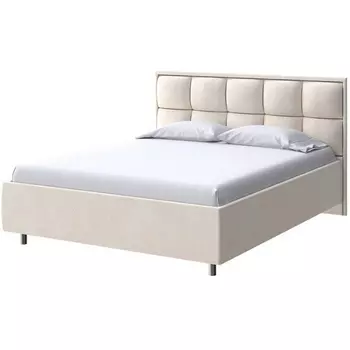 PROxSON Кровать Chessy без основания (Ткань: Велюр Casa Сахарный) 200x200