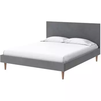 PROxSON Кровать Claro (Ткань: Велюр Monopoly Британский серый (996)) 160x200