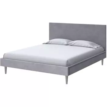 PROxSON Кровать Claro (Ткань: Велюр Teddy Мокрый асфальт) 160x200