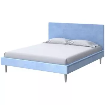 PROxSON Кровать Claro (Ткань: Велюр Teddy Небесно-голубой) 160x200