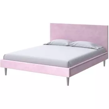 PROxSON Кровать Claro (Ткань: Велюр Teddy Розовый фламинго) 160x200