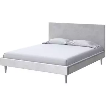 PROxSON Кровать Claro (Ткань: Велюр Teddy Стальной) 160x200