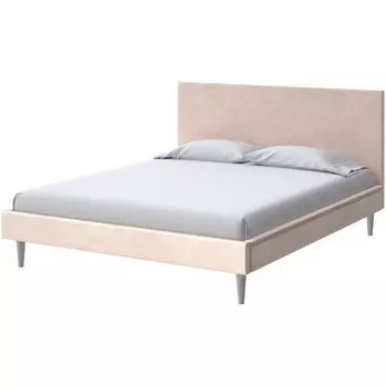 PROxSON Кровать Claro (Ткань: Велюр Teddy Тауп) 160x200