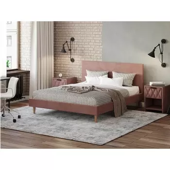 PROxSON Кровать Claro (Ткань: Велюр Ultra Амаретто) 160x200