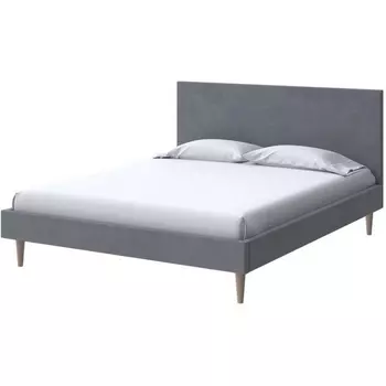 PROxSON Кровать Claro (Ткань: Велюр Ultra Мокрый асфальт) 160x200