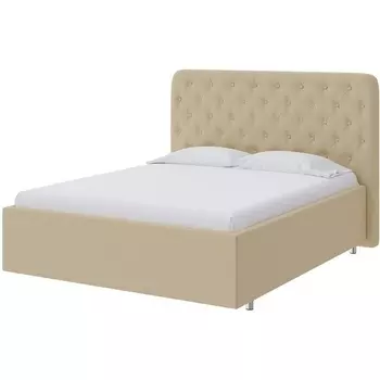 PROxSON Кровать Classic Large (Экокожа Бежевый) 200x200
