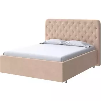 PROxSON Кровать Classic Large (Ткань: Велюр Casa Бежевый) 200x200