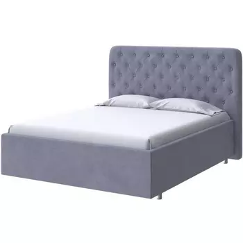 PROxSON Кровать Classic Large (Ткань: Велюр Casa Благородный серый) 200x200
