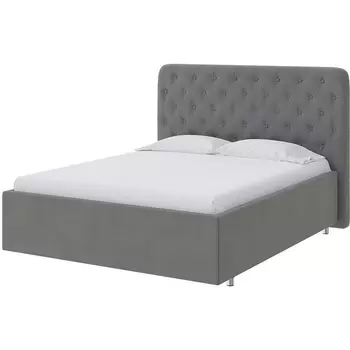 PROxSON Кровать Classic Large (Ткань: Велюр Forest 17 Серый) 180x190