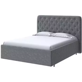 PROxSON Кровать Classic Large (Ткань: Велюр Gratta 4 Серый космос) 200x200