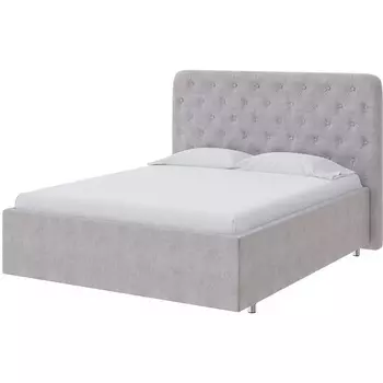PROxSON Кровать Classic Large (Ткань: Велюр Лофти Серый) 200x200