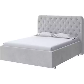 PROxSON Кровать Classic Large (Ткань: Велюр Teddy Стальной) 200x200