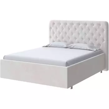 PROxSON Кровать Classic Large (Ткань: Велюр Teddy Жемчужный) 200x200
