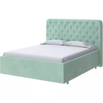 PROxSON Кровать Classic Large (Ткань: Велюр Teddy Мятный) 200x200