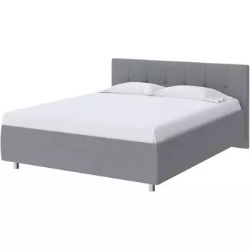 PROxSON Кровать Diamo без основания (Ткань: Рогожка Тетра Стальной) 200x200