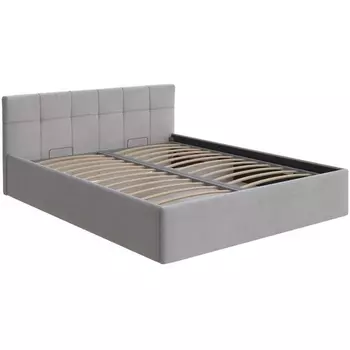 PROxSON Кровать Domo с бельевым ящиком (Ткань: Велюр Ultra Серый камень) 90x200