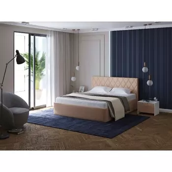 PROxSON Кровать Fresco Plus (Ткань: Рогожка Savana Camel (бежевый)) 180x200