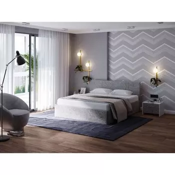 PROxSON Кровать Helix Plus (Ткань: Жаккард Tesla Графит) 180x200