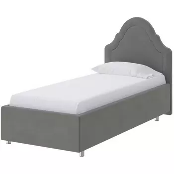PROxSON Кровать Эльза (Ткань: Велюр Forest 17 Серый) 90x200