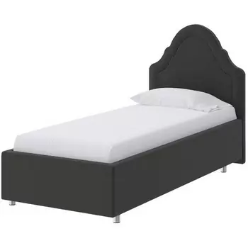 PROxSON Кровать Эльза (Ткань: Велюр Forest 520 Темно-серый) 90x200