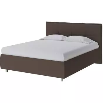 PROxSON Кровать Lino без основания (Ткань: Рогожка Savana Chocolate (шоколад)) 200x200