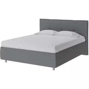 PROxSON Кровать Lino без основания (Ткань: Рогожка Savana Grey (серый)) 200x200