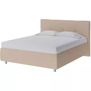 PROxSON Кровать Lino без основания (Ткань: Рогожка Savana Camel (бежевый)) 200x200