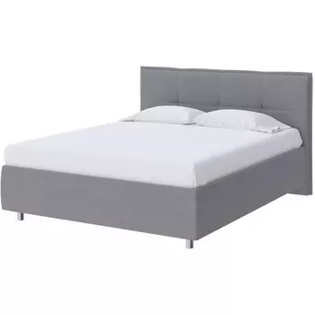 PROxSON Кровать Lino без основания (Ткань: Рогожка Тетра Стальной) 200x200