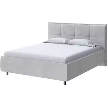 PROxSON Кровать Lino без основания (Ткань: Велюр Teddy Стальной) 180x190