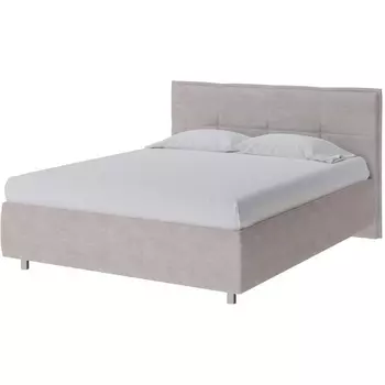 PROxSON Кровать Lino без основания (Ткань: Велюр Лофти Бежевый) 200x200