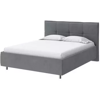 PROxSON Кровать Lino без основания (Ткань: Велюр Monopoly Британский серый (996)) 200x190