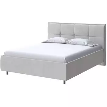 PROxSON Кровать Lino без основания (Ткань: Велюр Ultra Серый камень) 200x200