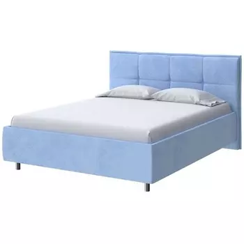 PROxSON Кровать Lino без основания (Ткань: Велюр Teddy Небесно-голубой) 200x200