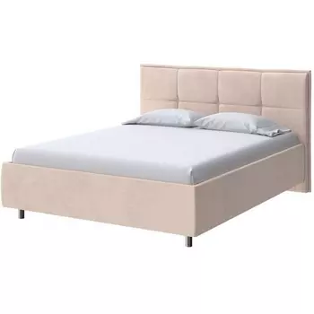 PROxSON Кровать Lino без основания (Ткань: Велюр Teddy Тауп) 200x200