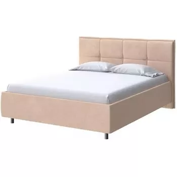 PROxSON Кровать Lino без основания (Ткань: Велюр Casa Бежевый) 160x200