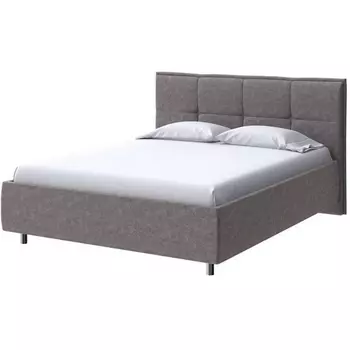 PROxSON Кровать Lino без основания (Ткань: Велюр Gratta 7 Жареный миндаль) 180x190