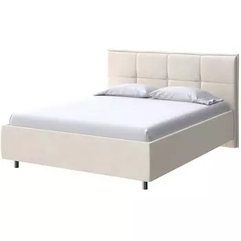 PROxSON Кровать Lino без основания (Ткань: Велюр Casa Сахарный) 200x200