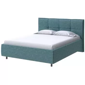 PROxSON Кровать Lino без основания (Ткань: Велюр Gratta 5 Морская лагуна) 200x200