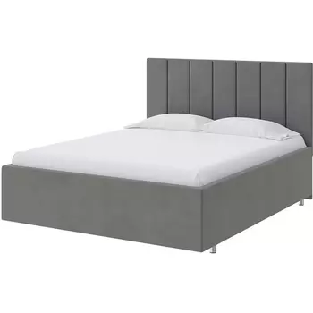 PROxSON Кровать Modern Large (Ткань: Велюр Forest 17 Серый) 200x200