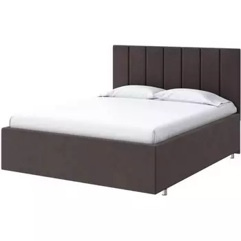 PROxSON Кровать Modern Large (Ткань: Велюр Monopoly Горячий шоколад (237)) 200x200