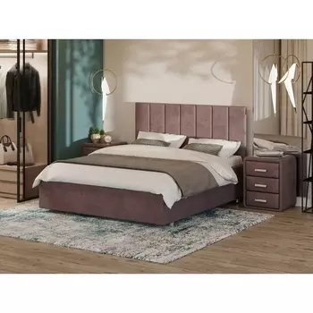 PROxSON Кровать Modern Large (Ткань: Велюр Ultra Горячий шоколад) 200x200