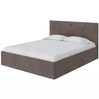 PROxSON Кровать Mono Plus (Ткань: Велюр Monopoly Горячий шоколад (237)) 180x200