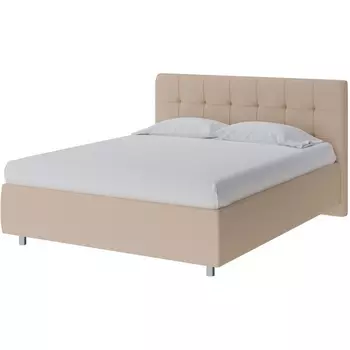 PROxSON Кровать Nety без основания (Ткань: Рогожка Savana Camel (бежевый)) 200x200