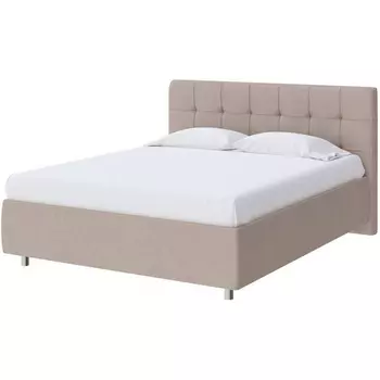 PROxSON Кровать Nety без основания (Ткань: Рогожка Тетра Бежевый) 200x200