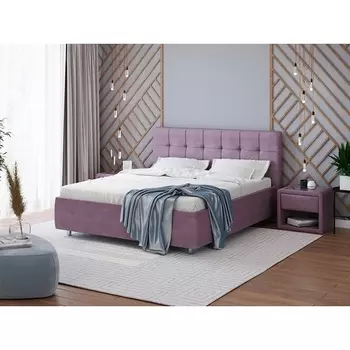 PROxSON Кровать Nety без основания (Ткань: Велюр Лофти Слива) 200x200